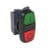 12756198, CSW2-BDF211O-11000000-3VF – PULSADOR DOBLE PLASTICO ROJO(0) + VERDE(I), 1NA+1NC, IP66