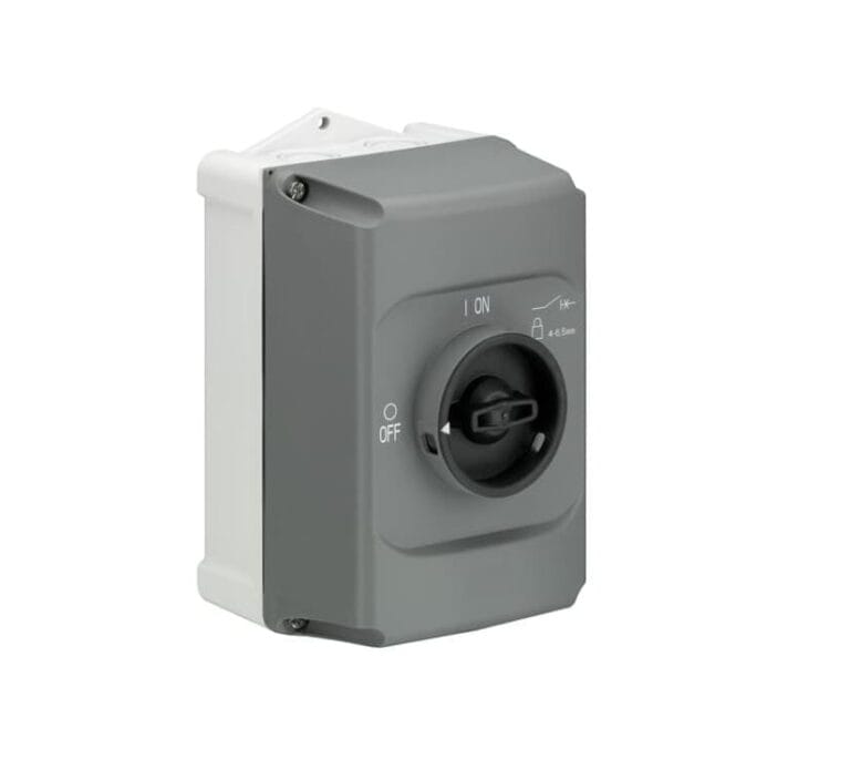 1SAM201911R1010, IB132-G – CAJA GRIS-NEGRO C/ MANIJA NEGRA P/ GUARDAMOTOR, IP65