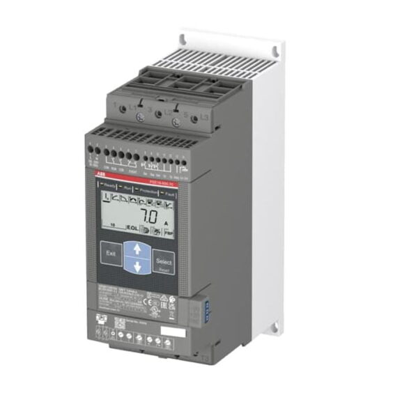 1SFA897104R7000, PSE37-600-70 – ARRANCADOR SUAVE ELECTRONICO 12HP(9KW)/230VAC – 25HP(18KW)/440VAC, 37A