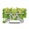 2000-1307, BORNERA DE PASO 1MM2, SECCION(0.5-1)MM2/(20-18)AWG CONEX. PUSH-IN CAGE CLAMP, VERDE/AMARILLO