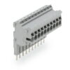 2002-560, CONECTOR MODULAR TOPJOBS, P/ CONTACTO DE PUENTE, 10 POLOS SECCION 2.5MM2, GRIS