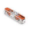 221-2411, CONECTOR DE EMPALME 2 POLOS 24-12AWG, 32A 450VAC, C/ PALANCA, TRANSPARENTE