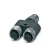 22260601, CONECTOR EPIC SENSOR M8Y|M12Y, 3 PINES + PE, M12 MACHO RECTO EN 2XM12 HEMBRA RECTO