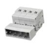 231-604, CONECTOR MACHO 4 POLOS DE 5MM, SECCION (0.08-2.5)MM2/(28-12)AWG, 15A 600VAC, CONEX. CAGE CLAMP, GRIS