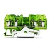 280-687, BORNERA DE PASO 2.5MM2, SECCION (0.08-2.5)MM2/(28-12)AWG CONEX. CAGE CLAMP, VERDE/AMARILLO