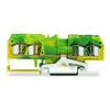 281-657, BORNERA DE PASO 4MM2, SECCION (0.08-4)MM2/(28-12)AWG, CONEX. CAGE CLAMP, VERDE/AMARILLO