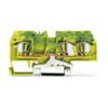 282-687, BORNERA DE PASO 6MM2, SECCION (0.2-6)MM2/(24-10)AWG, 41A 800V, CONEX. CAGE CLAMP, VERDE/AMARILLO