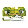 282-907, BORNERA DE PASO 6MM2, SECCION (0.2-6)MM2/(24-10)AWG, CONEX. CAGE CLAMP, VERDE/AMARILLO