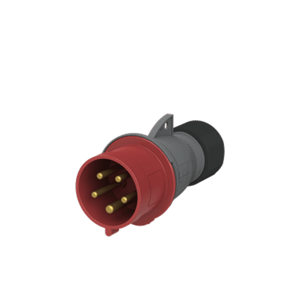 2CMA101995R1000, 432EP6 – ENCHUFE INDUSTRIAL 32A 3P+N+T 380-415VAC, COLOR ROJO 6H, IP44