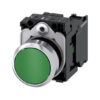 3SU1150-0AB40-1BA0, PULSADOR METALICO RASANTE VERDE 1NA DIAM. 22MM, IP67