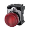 3SU1152-6AA20-1AA0, PILOTO ROJO LUMINOSO LED 24VAC/DC, DIAM. 22MM, METALICO