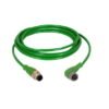 5000004857, CABLE P/ SENSOR M12, 4 HILOS, PVC VERDE 2MT, C/ CONECTOR ACODADO(90°) HEMBRA M12 5 PINES Y CONECTOR RECTO MACHO M12 4 PINES, MOD. CF-V190/2PU/CM-V1R