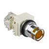9001K3L25AH13, PULSADOR METALICO LUMINOSO RASANTE AMARILLO, 1NA+1NC, DIAM. 30MM, BULBO INCANDESCENTE 2.4W, 220VAC/DC