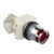 9001K3L38LRRH13, PULSADOR LUMININOSO RASANTE METALICO ROJO, 1NA+1NC, DIAM. 30MM, LED 120VAC/DC