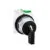 9001KS11FBH5, SELECTOR METALICO NEGRO MANETA LARGA, 0-1, 2 POSICIONES FIJAS, 1NA, DIAM. 30MM