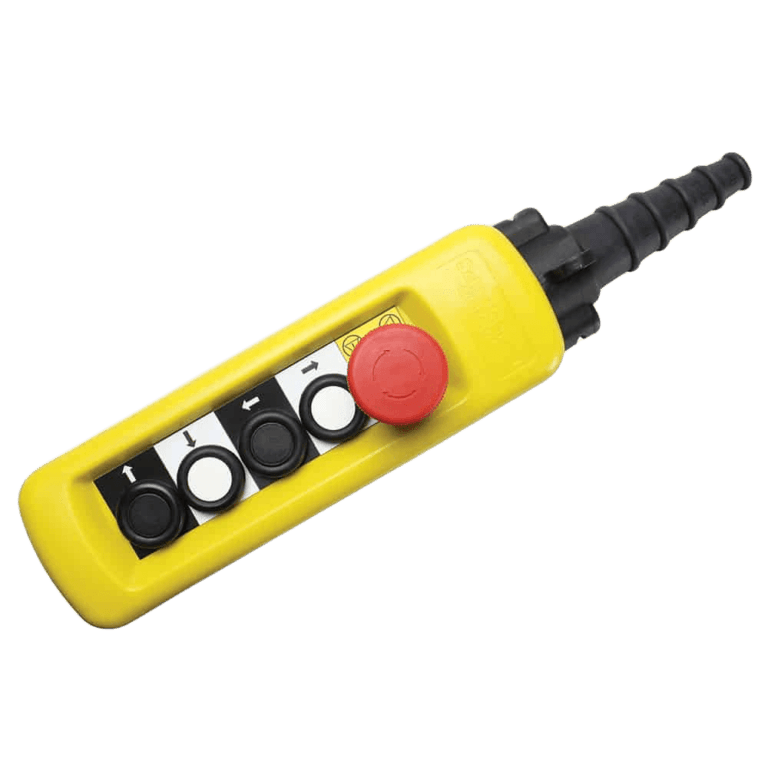 C-A4813, MANDO DE TECLE 4 PULSADORES 1NA+1NC + 1 STOP EMERGENCIA, 4 OPERACIONES