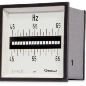 CA-72 HZ-22L, FRECUENCIMETRO ANALOGICO 72X72MM TIPO LENGUETA, RANGO 45-65HZ, 220V