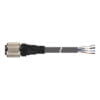 CIDH4-3, CABLE P/ SENSOR 4 HILOS, 5MT C/ CONECTOR RECTO M12 HEMBRA, RESIST. ACEITE