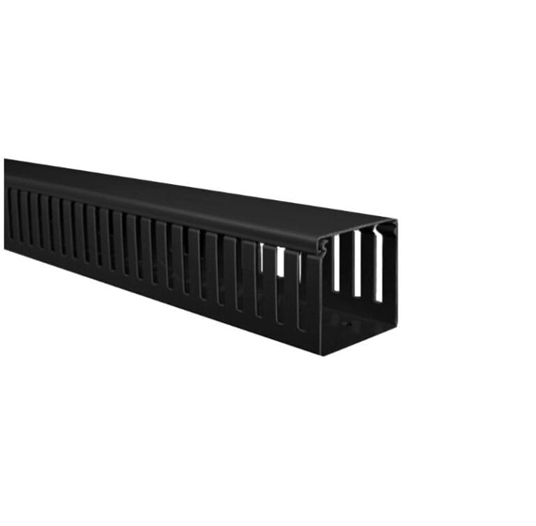 DXN10172, CANALETA RANURADA 80X80MM 2MT, NEGRO