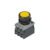 E2 AC-DXBC0404, PULSADOR PLASTICO LUMINOSO RASANTE AMARILLO, 1NA+1NC, DIAM. 22MM, LED 12-30VAC/DC