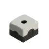 ES 31000, CAJA NEGRA TAPA GRIS, 1 ORIFICIO, DIAM. 22MM