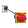 GV2APN02, KIT MANDO PROLONGADO MANETA ROJA, PLACA AMARILLA, IP54 P/ GV2P, GV2L