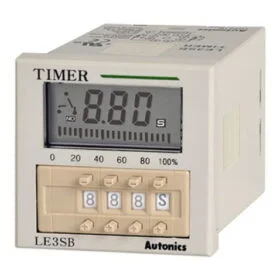 LE3SB, TEMPORIZADOR ANALOGICO-DIGITAL 48X48MM, 3DIG, MULTI-RANGO, ON DELAY, SPDT TEMPORIZADO, SPDT INTANT, 24-240VAC/DC, 8 PINES