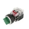 MRT-A3A2A0G, SELECTOR LUMINOSO PLASTICO, 1-0-2, 3 POSICIONES FIJAS, 2NA+2NC, C/ LED VERDE 100-240VAC, DIAM. 30MM