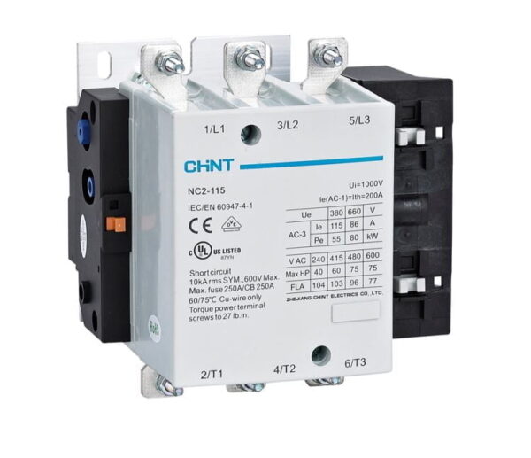 NC2 115A 220V 50 60HZ. CONTACTOR 115A-malvinas.pe