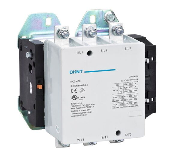 NC2 400A 220V 50 60HZ. CONTACTOR 400A-malvinas.pe