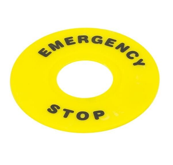 NP2-BY9101, ETIQUETA PARADA DE EMERGENCIA 60MM / EN BLANCO