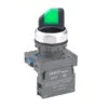 NP8-10XD/213 (110-220VAC), SELECTOR LUMINOSO PLASTICO, 0-1, 2 POSICIONES FIJAS, 1NA, C/ LED VERDE 110-220VAC