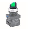 NP8-11XD/213 (110-220VAC), SELECTOR LUMINOSO PLASTICO, 0-1, 2 POSICIONES FIJAS, 1NA+1NC, C/ LED VERDE 110-220VAC