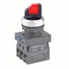 NP8-11XD/214 (110-220VAC), SELECTOR LUMINOSO PLASTICO, 0-1, 2 POSICIONES FIJAS, 1NA+1NC, C/ LED ROJO 110-220VAC