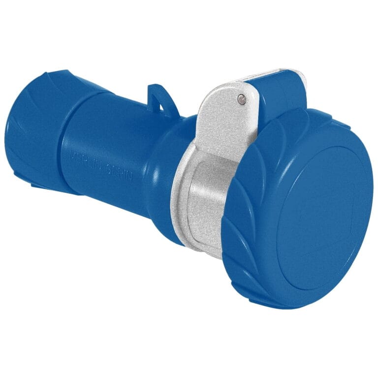 PKF16M724, TOMACORRIENTE INDUSTRIAL AEREO 16A 3P+T 250VAC, COLOR AZUL, IP67