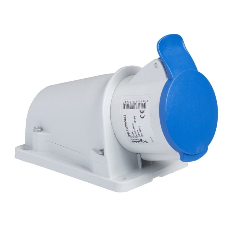 PKF16W424, TOMACORRIENTE INDUSTRIAL ADOSABLE 16A 3P+T 250VAC, COLOR AZUL, IP44