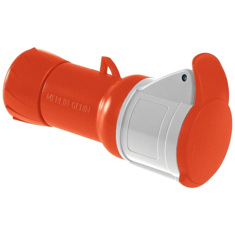 PKF32M434, TOMACORRIENTE INDUSTRIAL AEREO 32A 3P+T 415VAC, COLOR ROJO, IP44