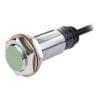 PR18-5AO, SENSOR INDUCTIVO RASANTE M18, ALC. 5MM, NA, 2 HILOS, 100-240VAC, CABLE 2MT, IP67