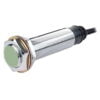 PRL08-8DN, SENSOR INDUCTIVO NO RASANTE M08, ALC. 8MM, NPN NA, 3 HILOS, 12-24VDC, CUERPO LARGO, CABLE 2MT, IP67