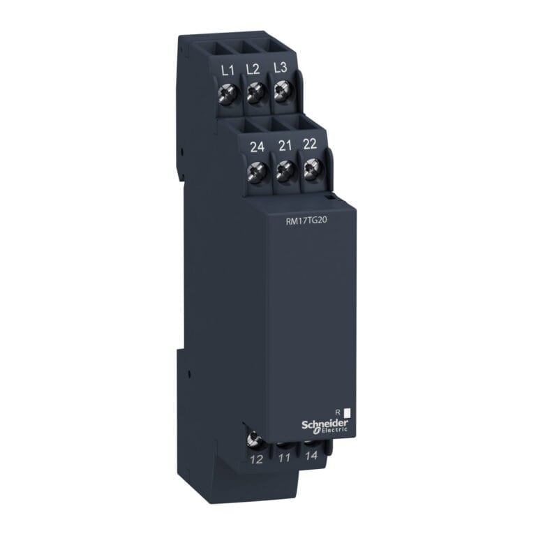 RM17TG20, RELE DE CONTROL TRIFASICO SAL: 2NA/NC 5A, 208-480VAC, IP30