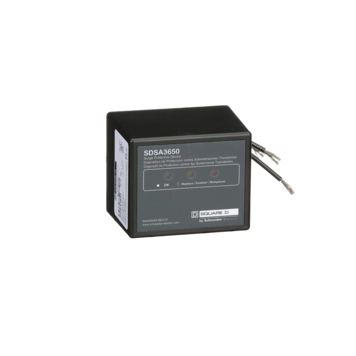 SDSA3650, SUPRESOR DE SOBRETENSION TRANSITORIA SPD, 3 FASES, 4 HILOS, 40KA, 600VAC, NEMA 4X