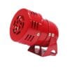 TCZ-230 12VDC, SIRENA MOTOR DE VIENTO PEQUEÑO ROJO 50DBS 12VDC, METALICO