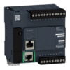 TM221CE16T, PLC MODICON M221, 9DI(PNP/NPN), 7DO(PNP), 2AI(0-10VDC), ETHERNET + SERIAL, 24VDC