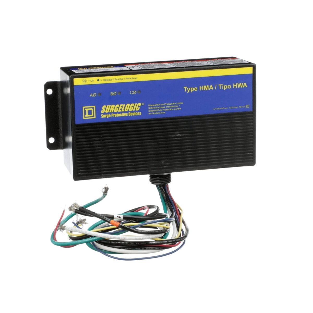 TVS4HWA80X, SUPRESOR DE SOBRETENSION TRANSITORIA HWA SPD, 3 FASES, 4 HILOS + TIERRA, 80KA, 480Y/277VAC, NEMA 4X