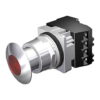 US2:52PP2E2A, PULSADOR METALICO PARADA DE EMERGENCIA LUMINOSO – BULBO, PULSAR Y JALAR, 1NA/1NC DIAM. 30.5MM, 120VAC/DC, IP66