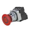 US2:52PR8ERA, PULSADOR METALICO PARADA DE EMERGENCIA LUMINOSO – BULBO, PULSAR Y GIRAR, 1NA/1NC DIAM. 30.5MM, 120VAC/DC, IP66