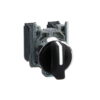 XB4BD33, SELECTOR METALICO NEGRO MANETA CORTA, 1-0-2, 3 POSICIONES FIJAS, 2NA, DIAM. 22MM