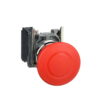 XB4BT842, PULSADOR DE EMERGENCIA METALICO ROJO TIPO HONGO, CABEZAL 40MM, DIAM. 22MM, 1NC, DESBLOQUEO POR DESENGANCHE