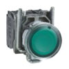 XB4BW33B5, PULSADOR METALICO LUMINOSO RASANTE VERDE 1NA+1NC DIAM. 22MM, LED 24VAC/DC