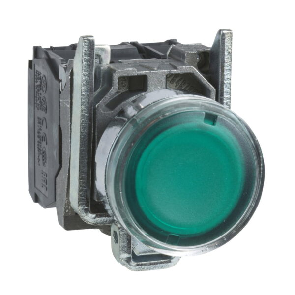 XB4BW33B5. PULSADOR METALICO LUMINOSO RASANTE VERDE 24V-malvinas.pe